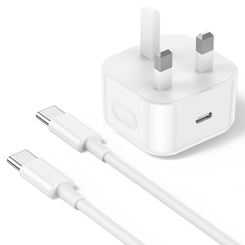 iPhone 17 16 Fast Charger 2M Fast Charging Cable iPad Fast Charger USB C Charger Plug For iPhone 16/15 Pro/15 Plus/Pro Max (White 1P-2M)