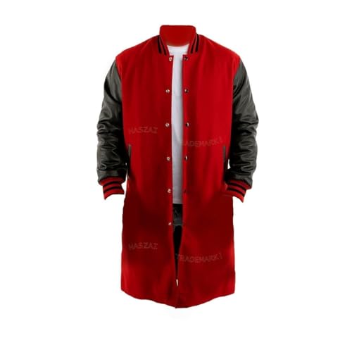Image of New Letterman Varsity Coats, Baseball Bomber Coats, Long Letterman Coat Jackets, Warm Wool Long Coat