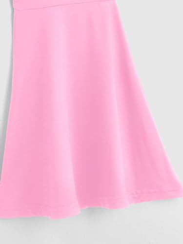 Image of WDIRARA Girl's Flare Pants High Waisted Elastic Waist Bell Bottom Casual Pants