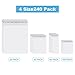 Geyoga 4 Size 240 Pcs Clear Cellophane Bags Plastic Resealable Self Adhesive Cello Bag Sealing Packaging for Candy Cookies Jewelry Photo Decorative Wrapper(14