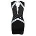 ZBYY Bodycon Dress for Women Sexy Deep V Neck Backless Bodycon Mini Club Dresses Summer Nightclub Party Dress