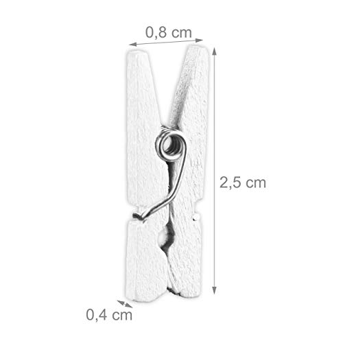 Relaxdays Mollette in Legno, Set da 144