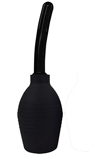 1Pcs Douche and Flush Bulb- Portable Vaginal Douche for Men and Women - Simple to Use Safe and Easy to Clean 310ML/10.3oz (Black)