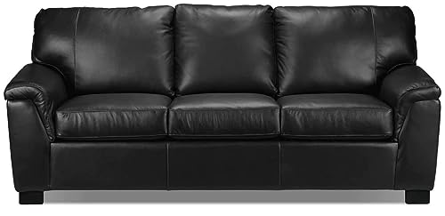 Ecstasy Home & Decor Leatherette 3-Person Sofa Set For Living Room Sofas & Couches Sofa For Home Hall Office (Black)