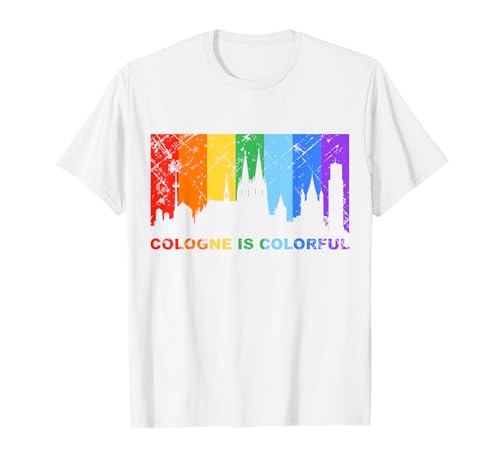 Cologne is Colorful - LGBT Pride CSD Gay Pride Skyline bunt T-Shirt