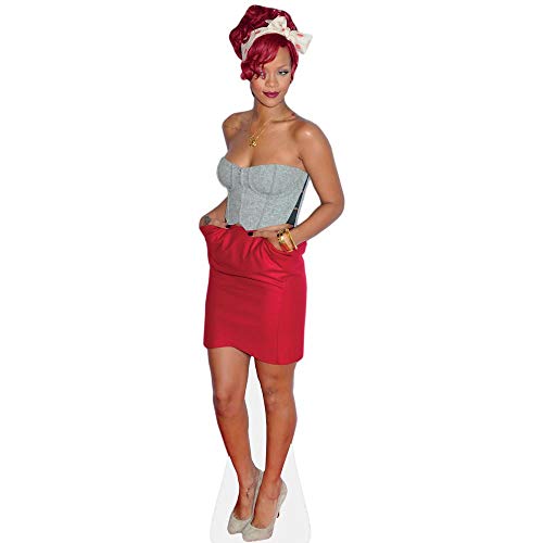 Rihanna (Red Dress) Silhouette en carton Taille Mini