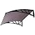 VIVOHOME Polycarbonate Window Door Awning Canopy Brown with Black Bracket 40 Inch x 40 Inch with Polycarbonate Window Door Awning Canopy Transparent with Black Bracket 40 Inch x 120 Inch
