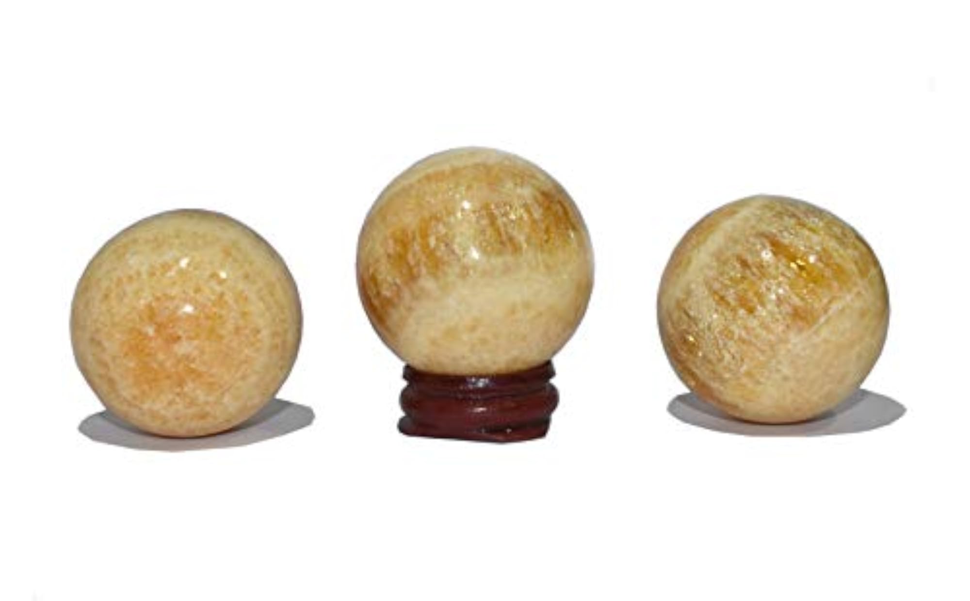 Fluorite Natural Healing Crystal Ball with Stand, Size 1.5-2 Inch