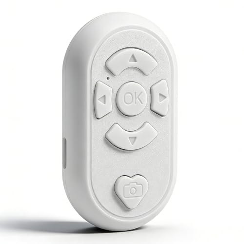 TIKTok Telecomando Bluetooth 4.0 per IOSAPP per Telefoni Cellulari Android, Girapagina Wireless con Punta delle Dita, Pulsante di Scatto della Fotocamera di Ricarica di Tipo C per (Bianco)