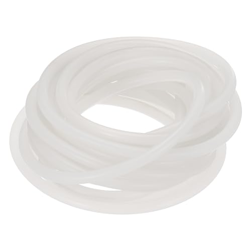 uxcell 5m Silicone Strip Solid Rod Window Sealing Strip 6mm Rubber Weather Stripping for Car Door Window, White