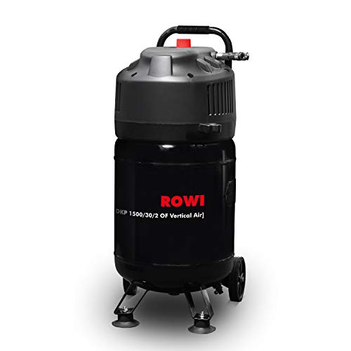ROWI Druckluft Kompressor 1500 W, Ölfrei, 30 Liter Kessel