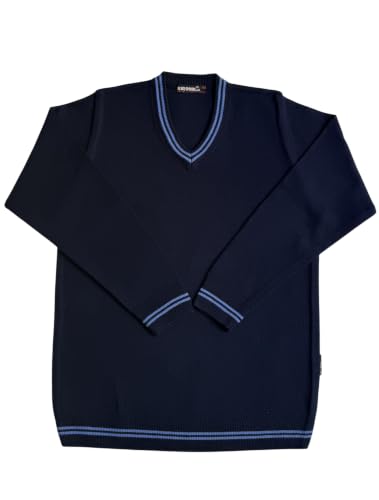 Image of Boy's School Uniform Lining Full Sleeves Sweater - Daffodil