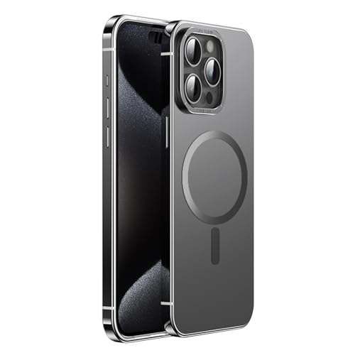 Coque iPhone 15 Pro Max MagSafe en acier inoxydable et dos mat