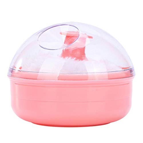 Powder Puff Portable Kid Soft Body Talco Durable Powder Puff Esponja + Caja Estuche Contenedor Útil Peluche Puff - Color aleatorio Cover