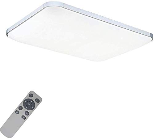 Preisvergleich Produktbild MIWOOHO 72W Dimmbar Ultraslim LED Deckenleuchte Modern Deckenlampe Schlafzimmer Küche Flur Wohnzimmer Lampe (Silber Dimmbar 3000-6500K)