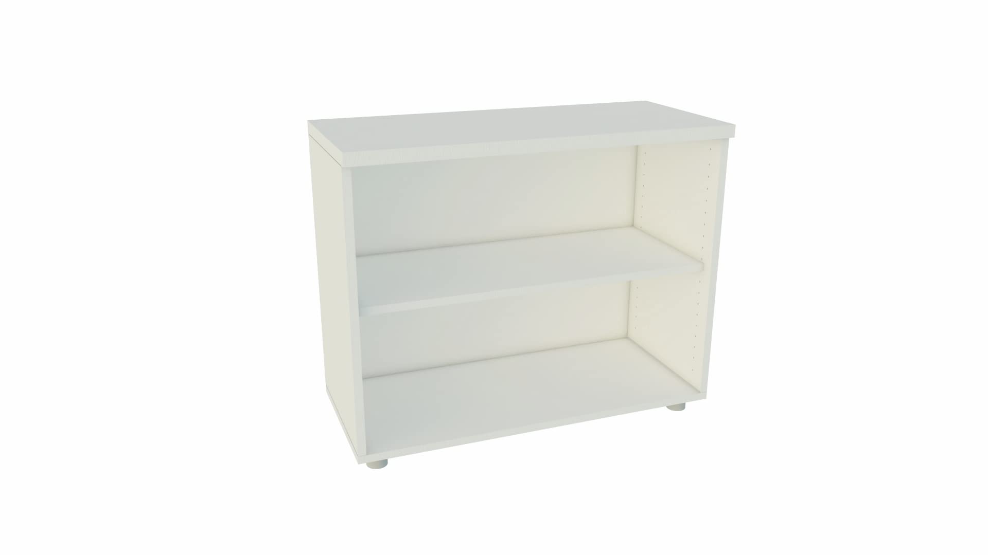 Euromof Armario de Oficina, Bajo, Diafano, 92x42x74 cm. Color Blanco.