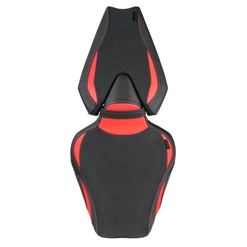 Housse de selle Kawasaki Z1000 rouge en cuir de remplacement pour un confort pilote premium