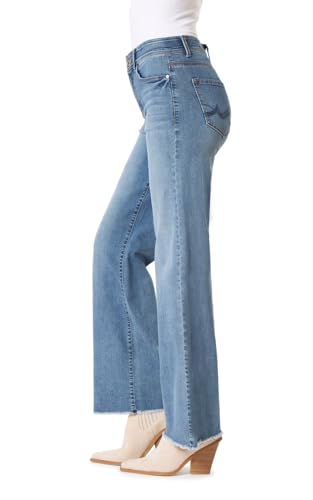 Angels Forever Young Women's 360 Sculpt Mid-Rise Wide Leg Jeans3