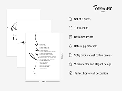 Bible Verse Wall Art Decor Scripture Canvas Wall Art Christian Wall Art Inspirational Wall Art Scripture Bible Verse Posters Christian Pictures Paintings For Living Room Bedroom 12X16 Inch Unframed #TOP1