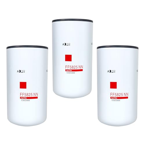 FF5825NN Fuel Filter Compatible with C ummins ISX11.9 ISX15.0 QSX11.9 X15 Engines Freight liner Peter bilt Ken worth Trucks Replaces FF5825NN 5599456 5365988 DBF6776 BF46129 WF10515 3-Pack