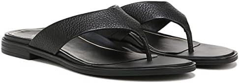 Vionic Agave Women's Comfort Toe Post Sandal Black Leather - 8 Medium | Image 1