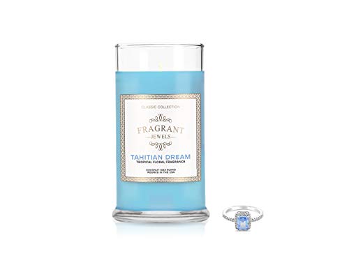 Fragrant Jewels Tahitian Dream Tropical Floral Jewel Candle with Collectible Rings (Size 5-10)