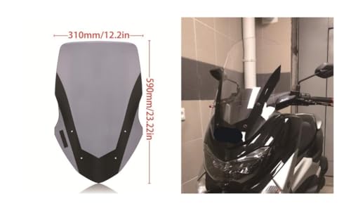 Déflecteur de pare-brise NMAX 155 moto transparent clear windsn 2017 2018 - 7