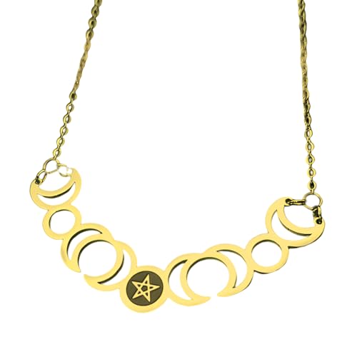 Pendentif Triple Lune et sceau de Lilith en argent, le bijou idéal pour vos rituels wicca
