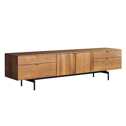 Nordischer Retro-TV-Schrank mit 4 Schubladen und 2 Spindtüren...