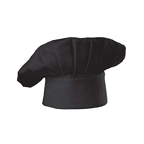 LEORX Gorra de cocinero sombrero de chef con estilo seta para restaurante de cocina (negro)