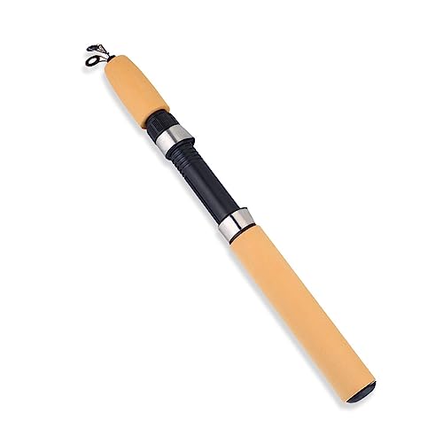 BuyWeek Caña de Pescar Fishing Rod 77 cm, Fibra de Carbono y EVA Mini Retráctil para Hielo de Invierno