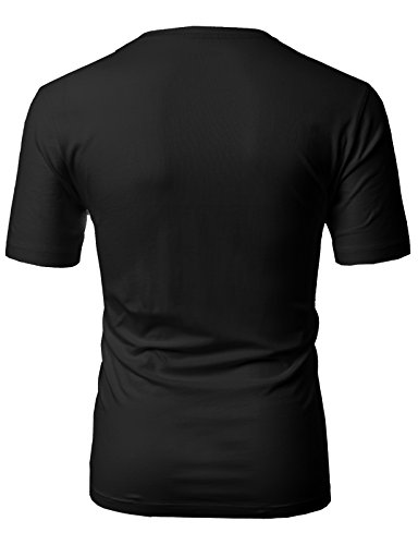 H2H Mens Casual Slim Fit Short Sleeve T-Shirts Soft Lightweight V-Neck/Crew-Neck Size XS to 3XL4