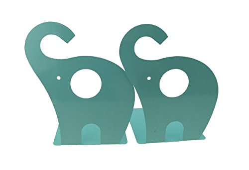 Niedlicher Elefant Buchstütze für Kinder, Metall Buchstütze, Buchstützen fürs Baby-Kinderzimmer, Kinderzimmer Dekor (Hellgrün) Cover