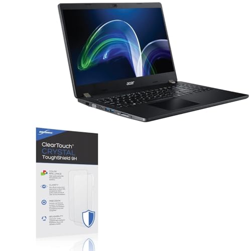 BoxWave Screen Protector Compatible With Acer TravelMate P2 (TMP215-41) - ClearTouch Crystal ToughShield 9H (2-Pack), Clear 9H Tough Flexible Film Screen Protector