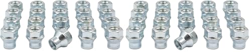 Image of Wheel Accessories Parts 20 Pcs M12 1.25 12x1.25 Thread ET Bulge Acorn OE (Extra Thread for Spacers) 1.00 inch Long Lug Nut Bright Zinc 3 /4 inch 19mm Hex Fits Most Subaru Nissan Pass Cars (Pack of 2)