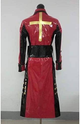 Amazon.co.jp: Opmch_cos Xjapan hide 赤黒ロング 細身 エナメルコート