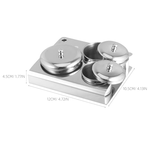 3 tazas de acrílico para líquido de uñas con tapas miniatura 2