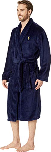 Image of POLO RALPH LAUREN Microfiber Plush Long Sleeve Shawl Collar Robe