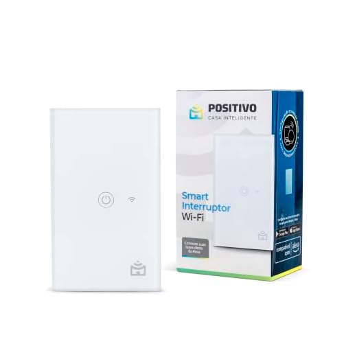 Smart Interruptor Wi-Fi Positivo Casa Inteligente, Configuração Livre de Frustração, 1 Módulo Touch, Branco - Compatível apenas com Alexa