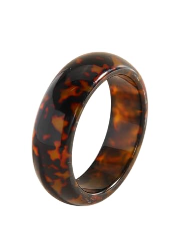 Chunky Tortoiseshell Leopard Print Bracelet Geometric Wide-face Statement Bangle Bracelet for Women Tortoiseshell Colored Holiday Party Jewelry