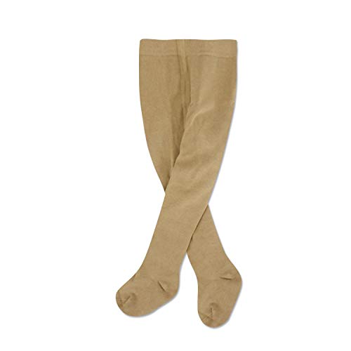 Baby Girl Tights Cable Knit Leggings Stockings Cotton Pantyhose Tights for Newborn Infants Toddler 4t-6t Months Beige 1 Pack