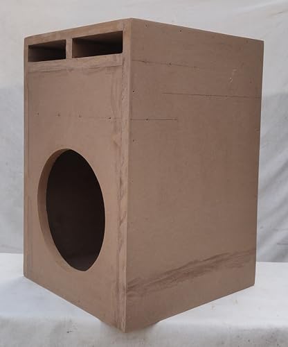 Image of NRS AUDIO 15 MM-MDF - Single 8 inch L Port Ported Car Component Subwoofer Speaker Box, Brown