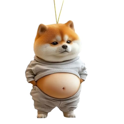 Generisch Colgante de animales para bolso | Llavero de perro suave acrílico 2D, llavero para perro, colgante de espejo de coche, para hombres, mujeres, adolescentes, marido, hijo, hija