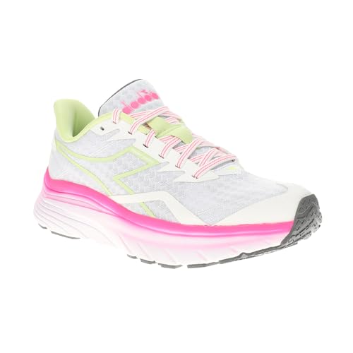 Diadora Womens Equipe Nucleo Running Sneakers Shoes - Pink, White - Size 9.5 M2