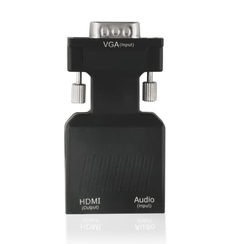 VGA Male to HDMI Female Audio Video Adapter Converter Black