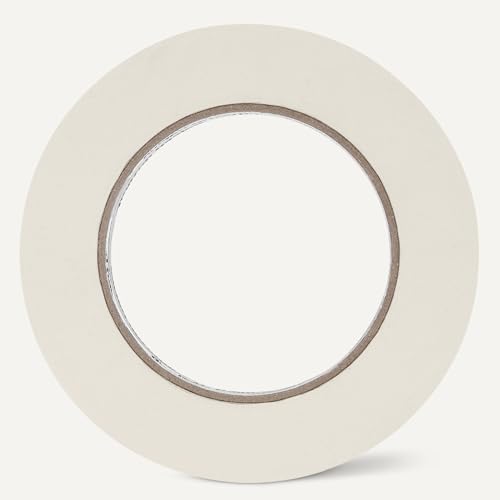 Image of Amazon Basics Masking Tape, Hand-Tearable Painters Tape, Rubber Adhesive, 0.94 Inch x 60 Yard, Beige, 6 Rolls