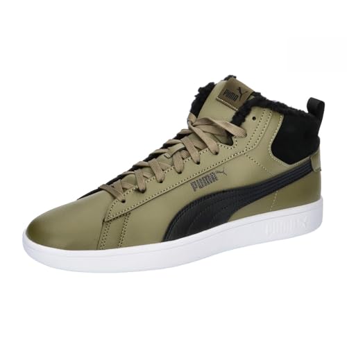 PUMA Unisex Smash 3.0 Mid WTR Sneaker, Olive Drab PUMA Black PUMA...