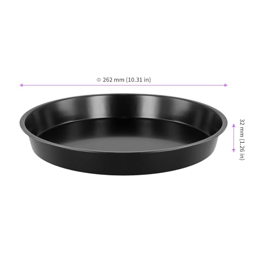 JEUIHAU 4 PCS Round Pizza Baking Tray, 10 inch Non Stick Round Baking Tray Durable Carbon Steel Pizza Pan for Oven, Home Kitchen - Image 3