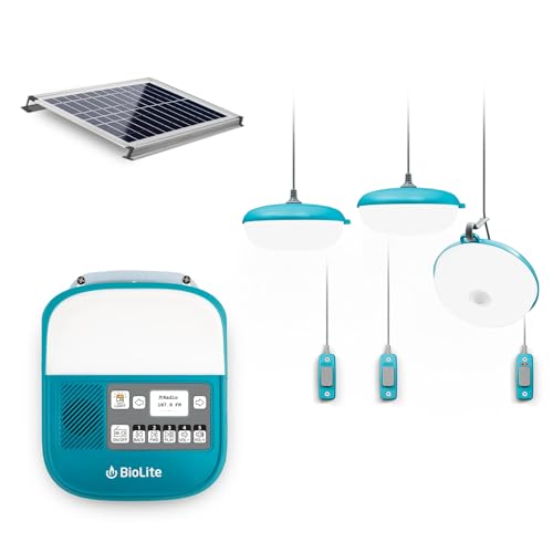 BioLite SolarHome 625, Emergency Solar Lighting Kit, Hanging Lights, Emergency Radio, Off-Grid Power...