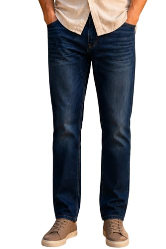 Image of Louis Philippe Men's Smart Fit Stretch Fabric for Comfort Premium Wash Aesthetic Authentic Twill and Durable Jeans